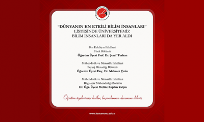 Akademisyenlerimiz “Dünyanın En Etkili Bilim İnsanları” Listesinde