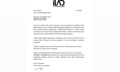 <strong>İletişim Fakültesi RTS Bölümü Akredite Oldu</strong>
