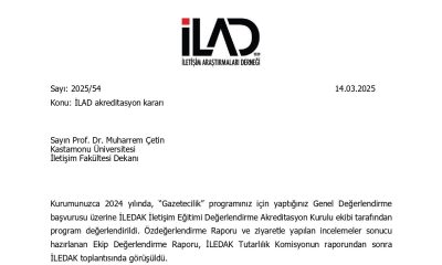 Gazetecilik Bölümü De Akredite Oldu!