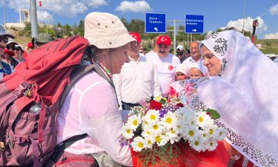 “İstikamet İstiklal” dediler 95 km yürüdüler